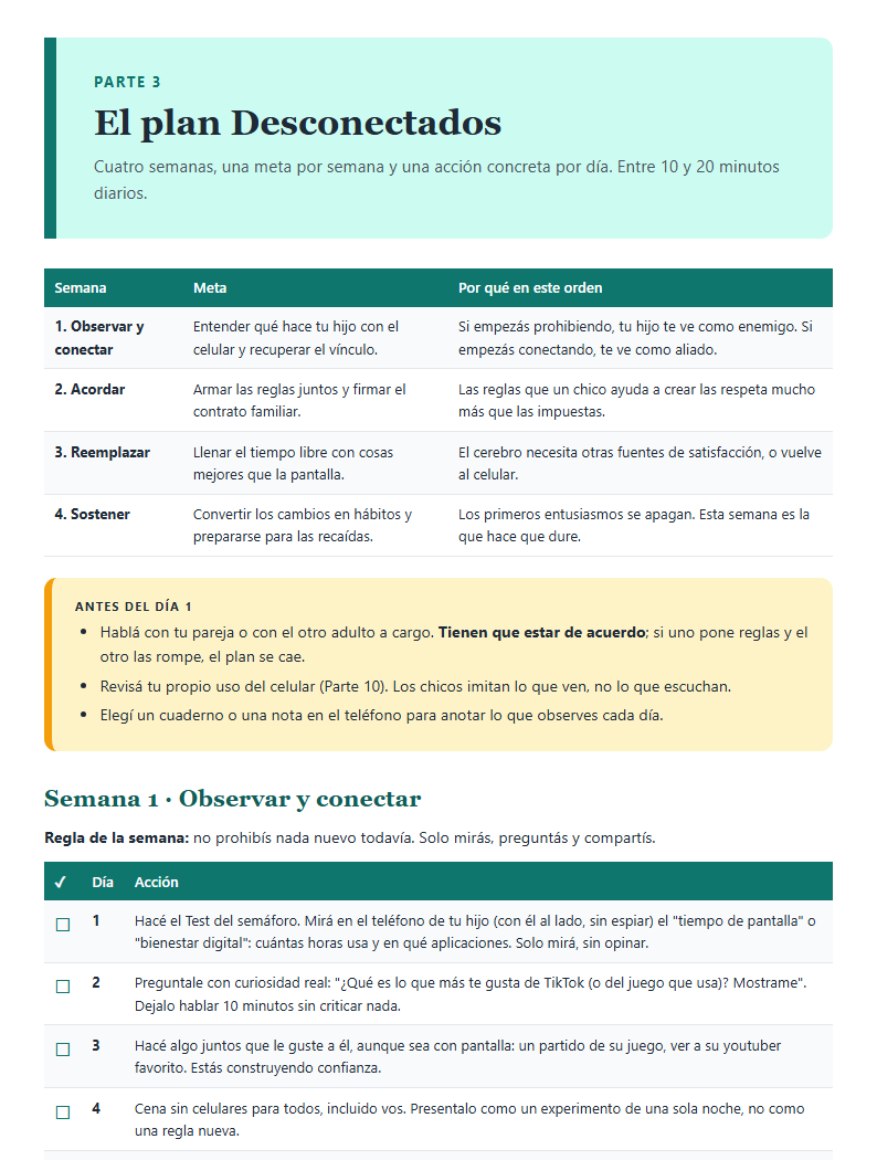 Página del plan de 30 días